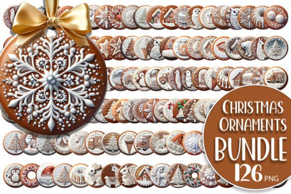 Gingerbread Christmas Ornament PNG: Festive Illustrations