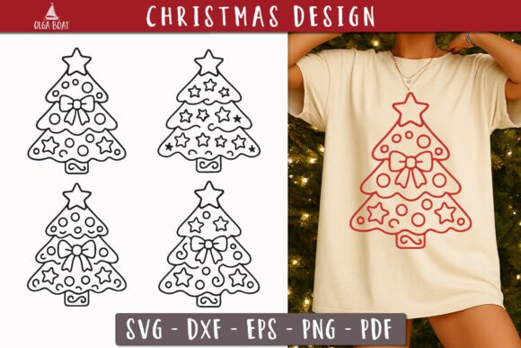 Gingerbread Tree SVG: Festive Illustrations