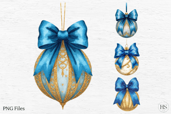 Golden Christmas Ball Coquette: Premium Illustrations