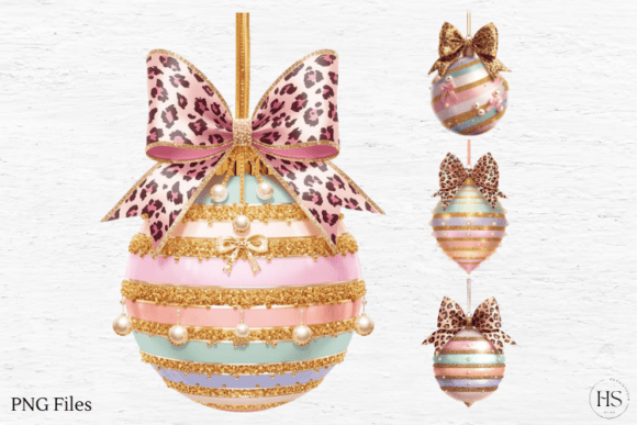 Leopard Christmas Ball: Coquette Illustrations