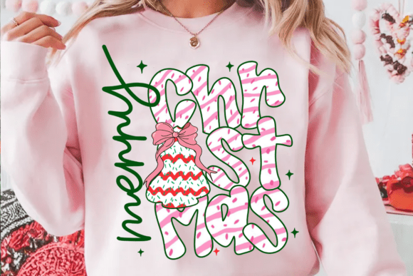 Merry Christmas Tree Cakes PNG for Festive Illustrations