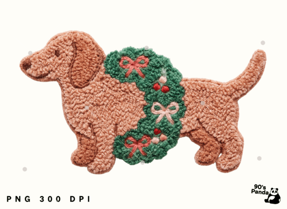 Review: Christmas Dachshund Tree Crochet Png Illustrations