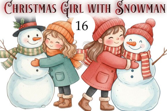 Review: Christmas Girl with Snowman Sublimation Illustrations