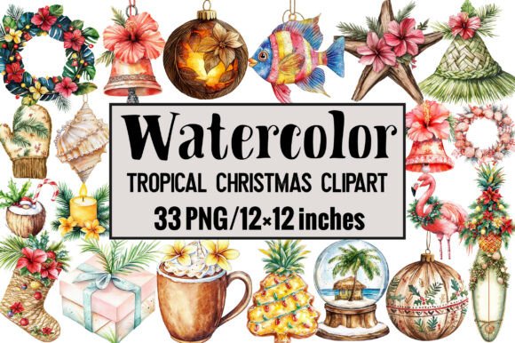 Review: Tropical Christmas Clipart for Embroidery