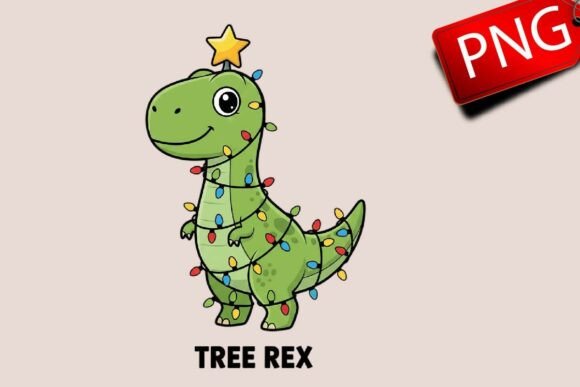 T-Rex Christmas Tree Sublimation: Illustrations Review