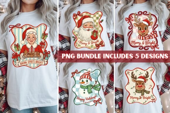 Vintage Retro Christmas PNG Bundle: Illustrations Review