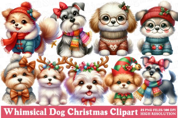 Whimsical Dog Christmas Clipart PNG: A Designer’s Review